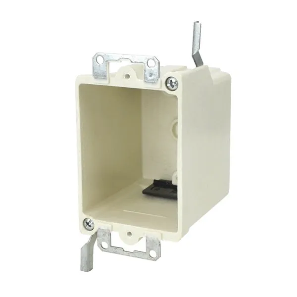 fiberglassBOX 9363-EWK Electrical Box, 1 -Gang, Fiberglass Reinforced Polyester BMC, Beige/Tan, Bracket Mounting