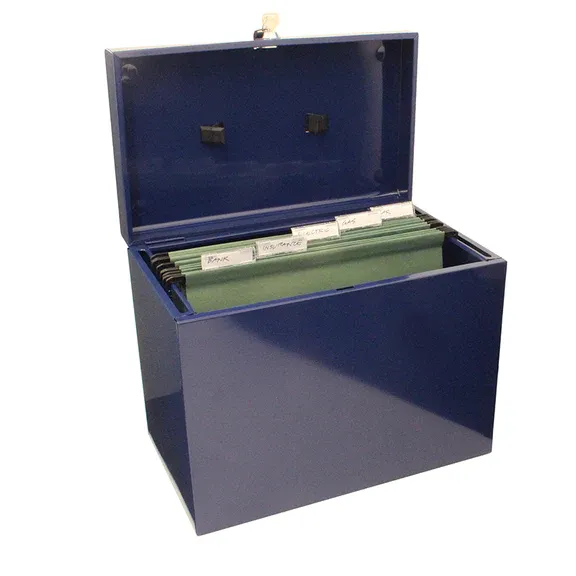 File Box with 5 Suspension Files - Made in Britain