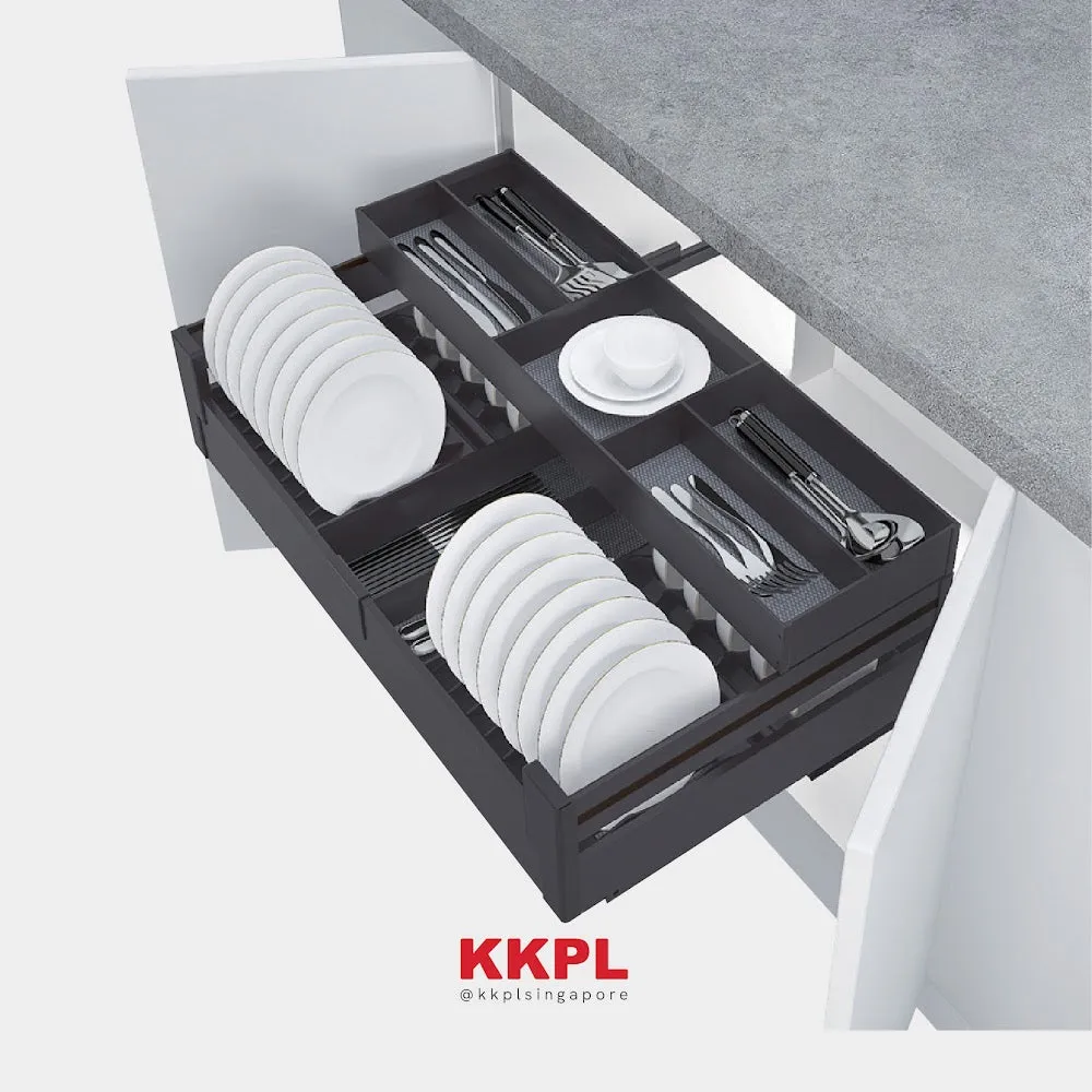 KKPL Chestnut Dish-ware Cutlery Drawer