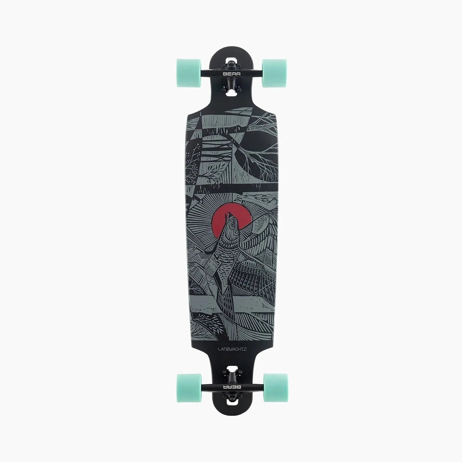 Landyachtz Drop Cat 38 Seeker Complete Longboard - Black