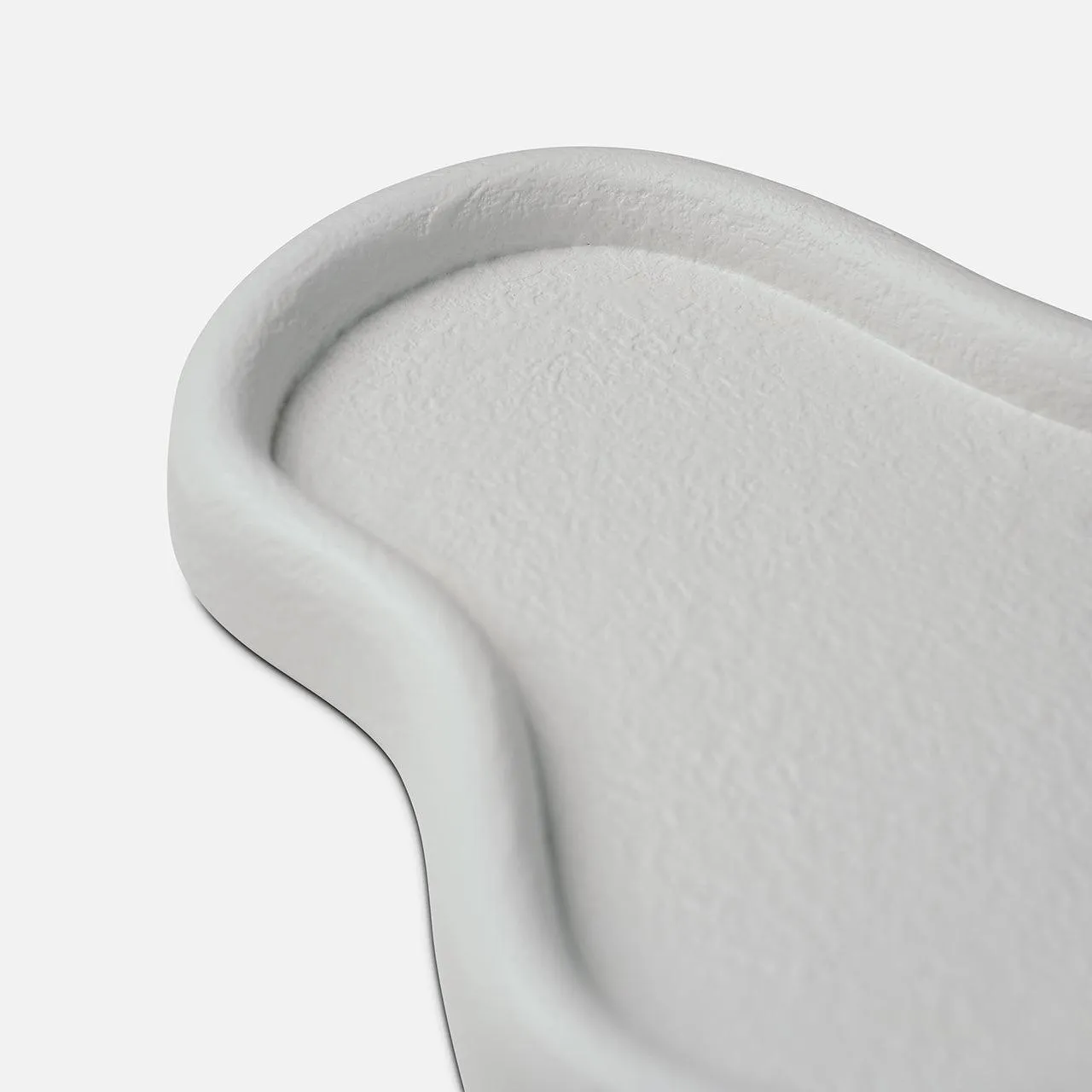 Lily Tray - White - Plaster Finish