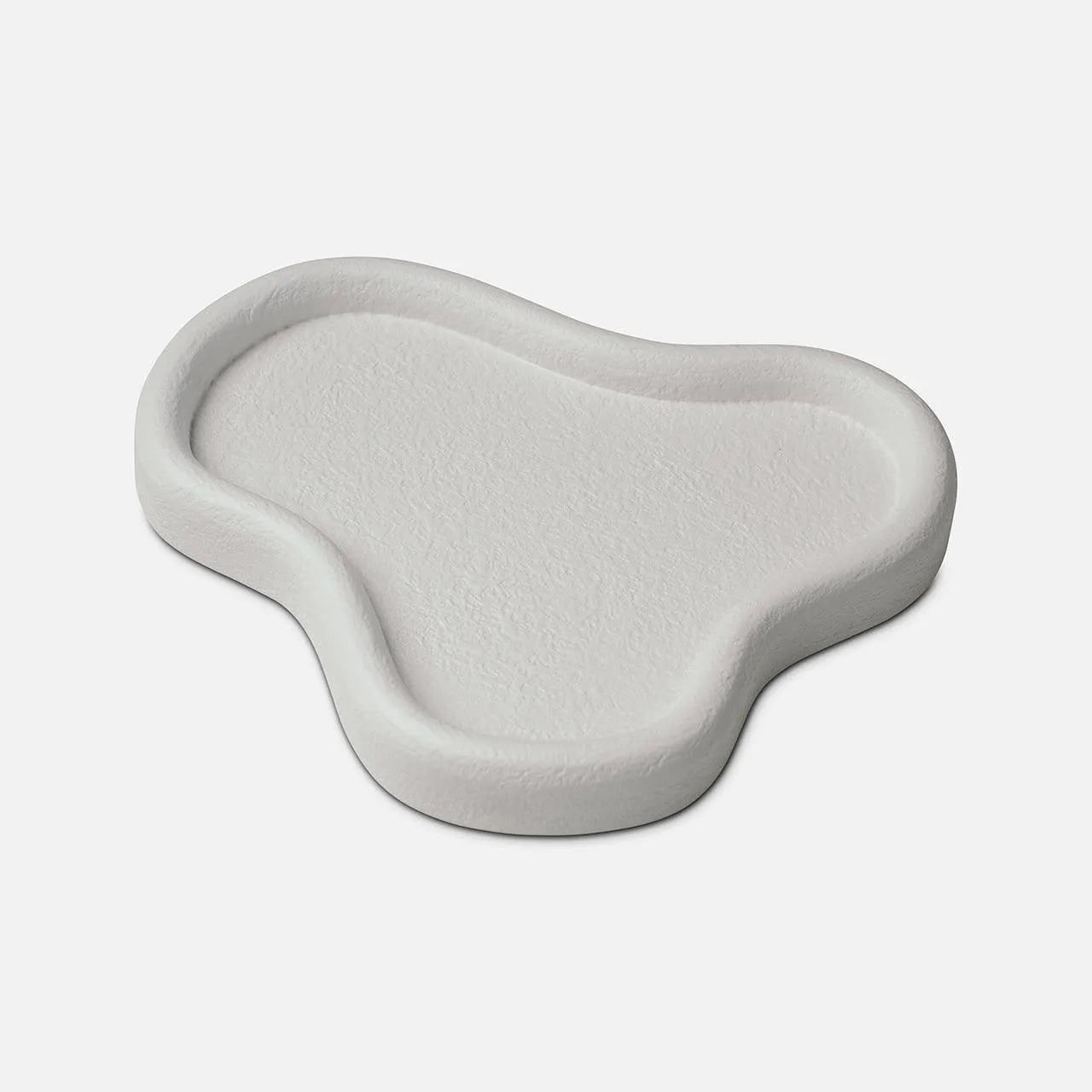 Lily Tray - White - Plaster Finish