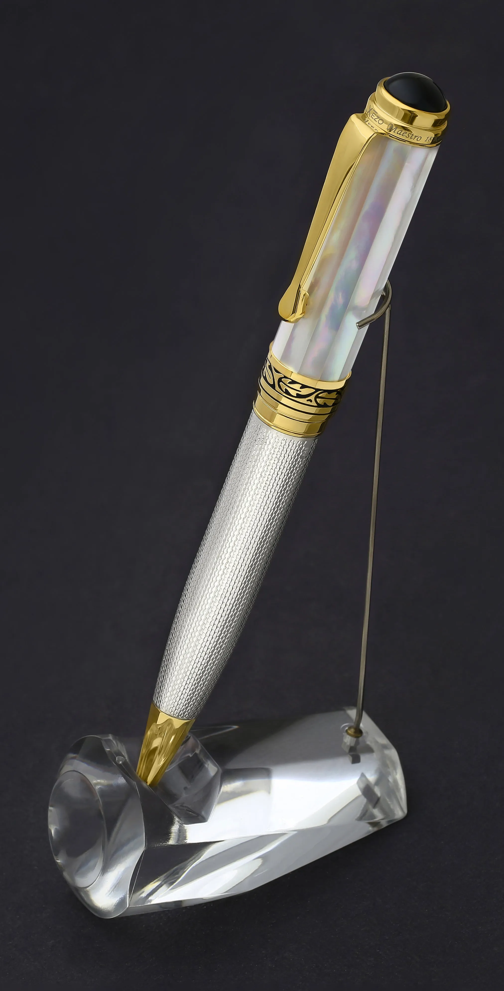 Maestro® 925 Sterling Silver Ballpoint Pen - White Mother of Pearl Cap