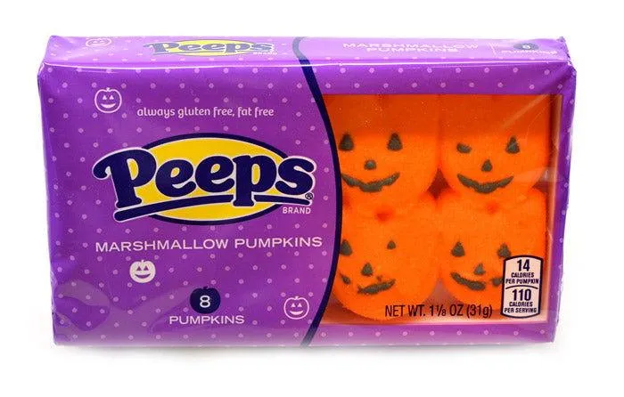 Marshmallow Peeps Pumpkin 8 Count Tray