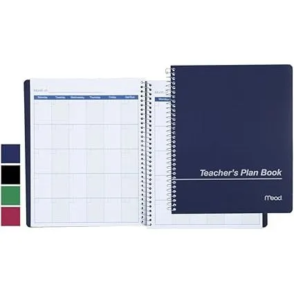 Mead Teachers Plan Book, 8 1/2in. x 11in.- Black