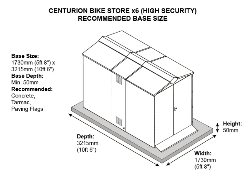 Metal Cycle Store- 6 Bikes