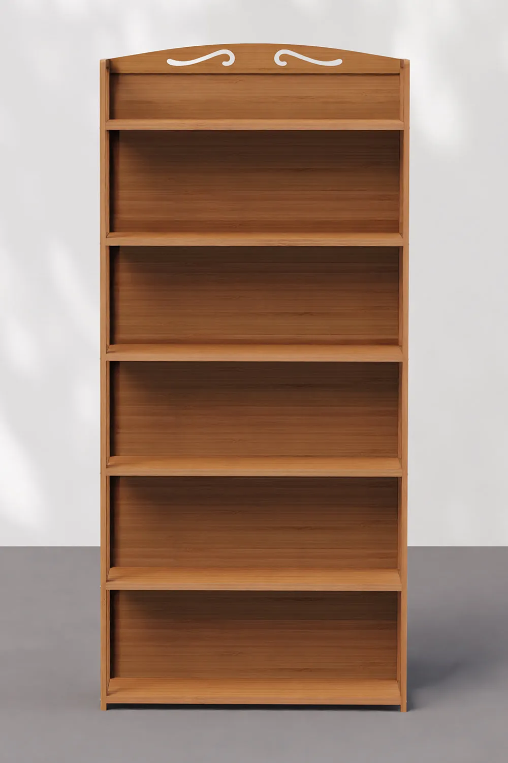 Modern 6 Shelves Open Back Bookshelf for Study Room