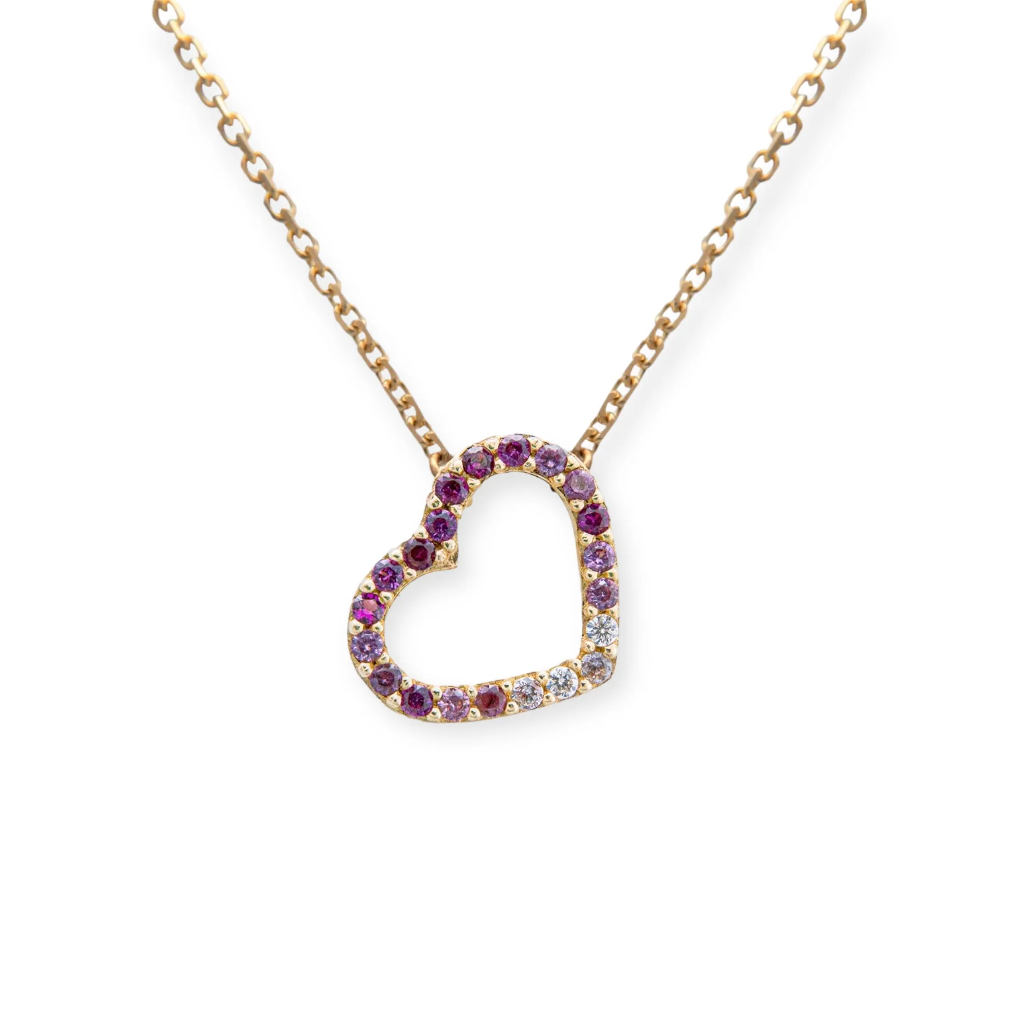 Mon Chéri 18K Gold Plated Sterling Silver Necklace, Pink Blush