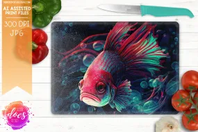 Neon Beta 3 - Cutting Boards -  Printable/Sublimation Design