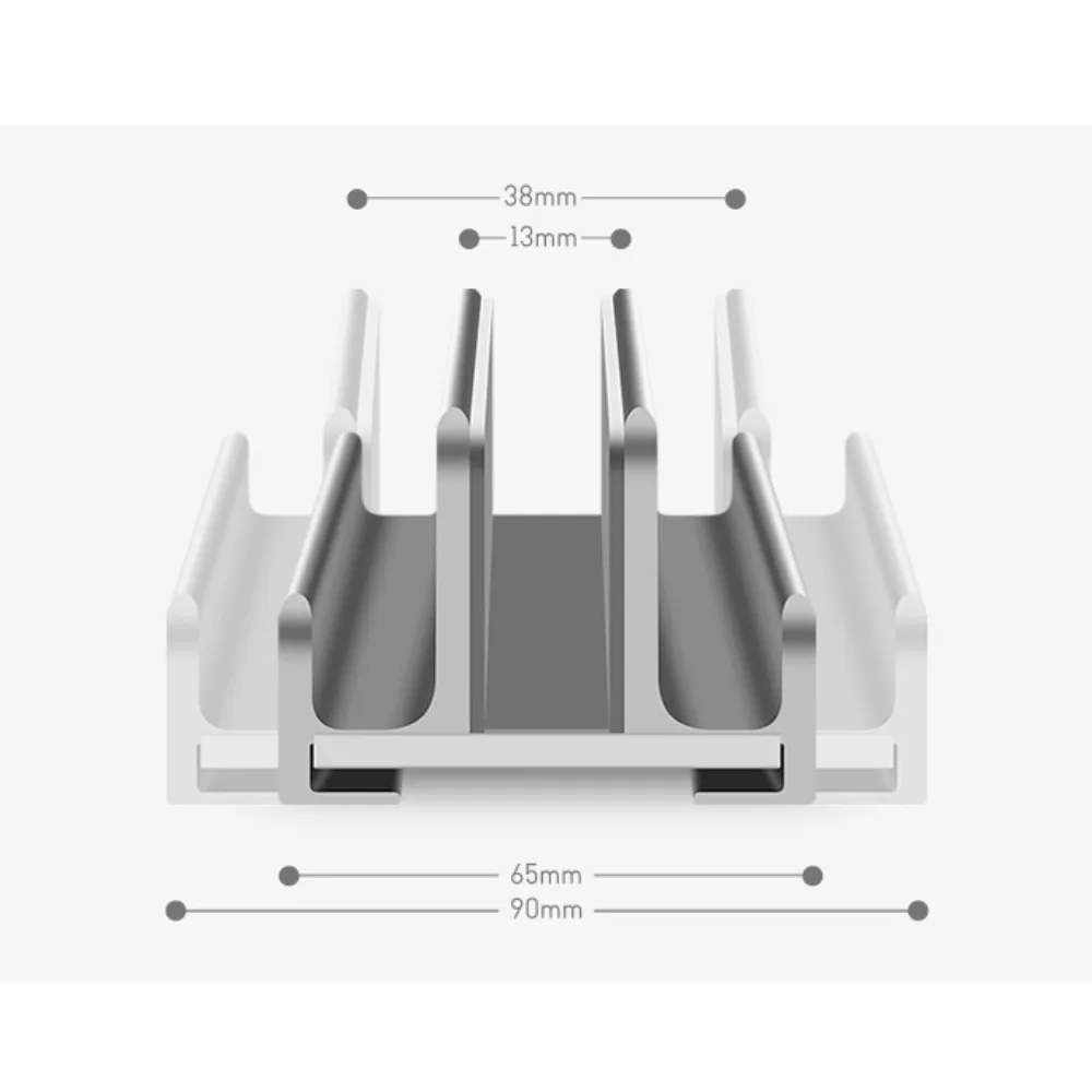 Notebook Two Slot Vertical Stand