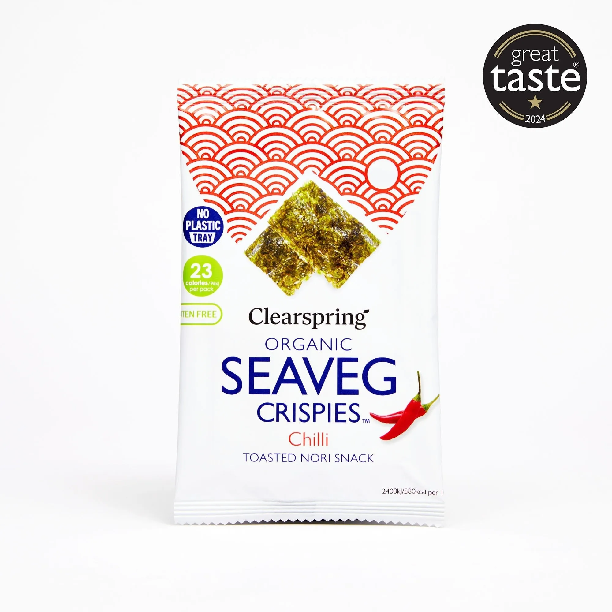 Organic Seaveg Crispies - Chilli (Crispy Seaweed Thins) (20 Pack)