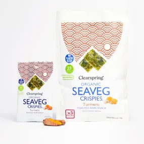 Organic Seaveg Crispies Multipack - Turmeric (Crispy Seaweed Thins)