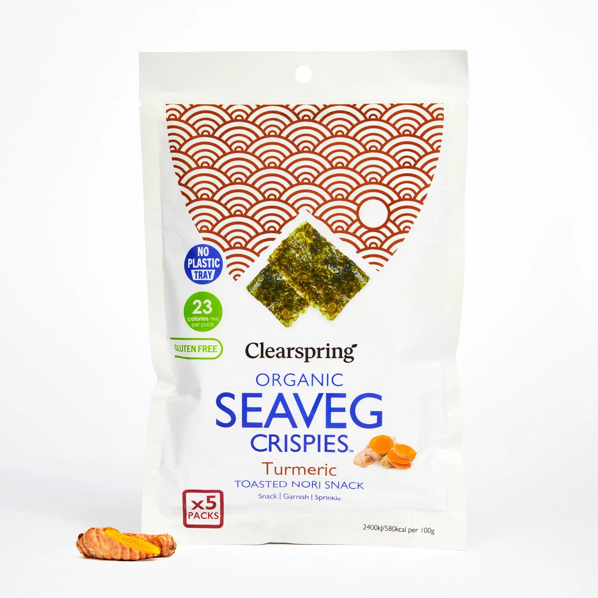 Organic Seaveg Crispies Multipack - Turmeric (Crispy Seaweed Thins)