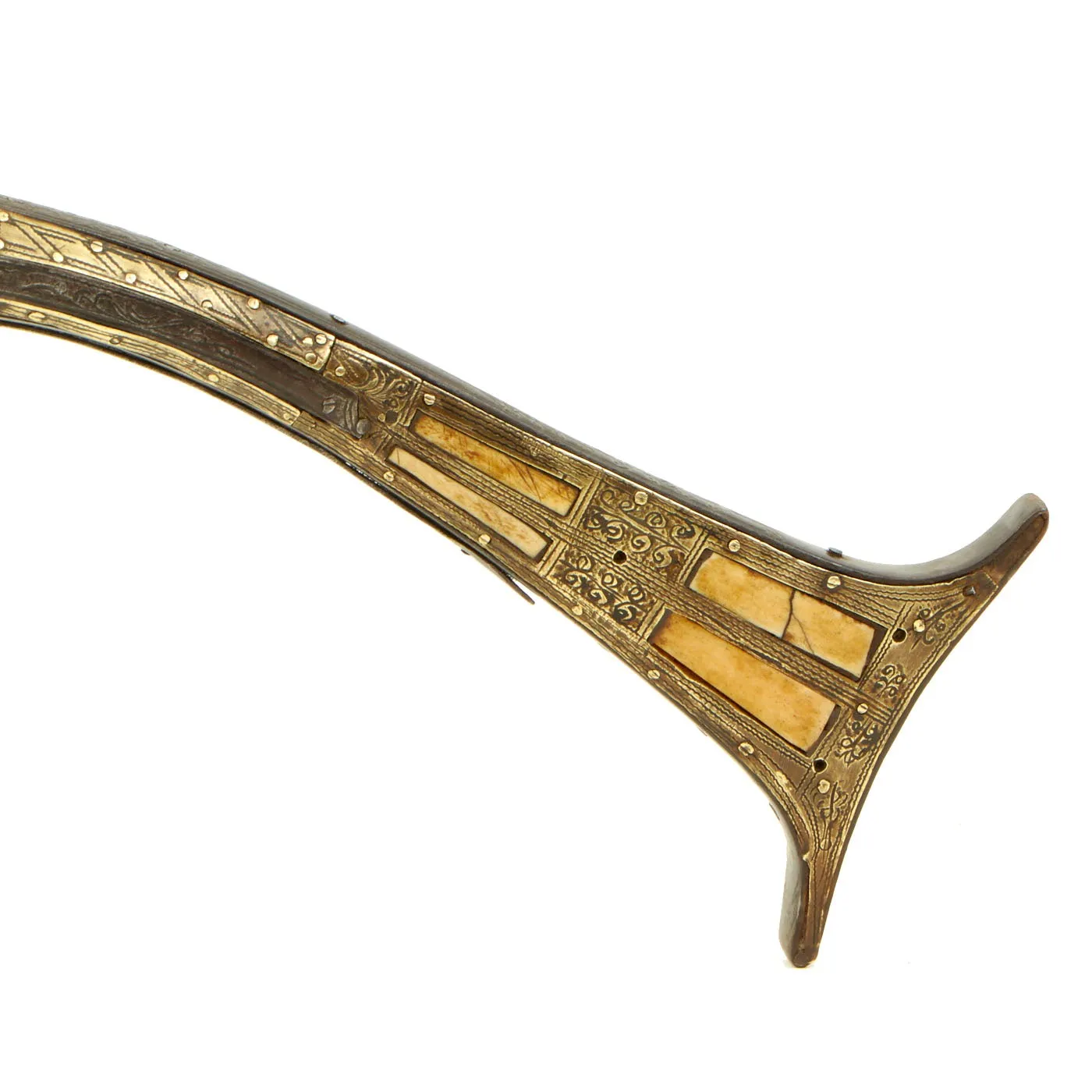 Original Balkan Brass Decorated Miquelet Flintlock Jezail Musket with Steel Clad Stock c.1800