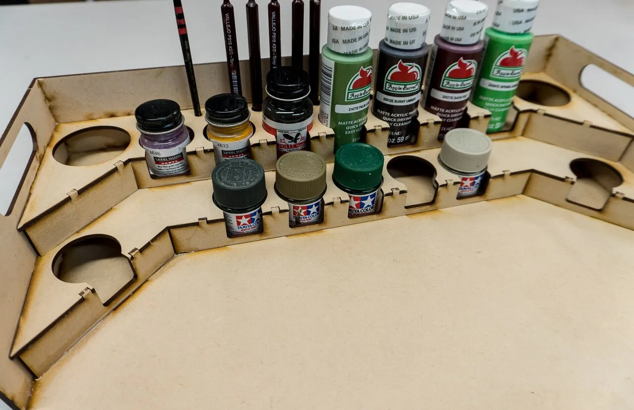 Painting Station - 36mm for Polly Scale, 10ml Tamiya and similar bottles