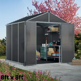 Palram Canopia Rubicon Dark Grey Shed 8ft Wide