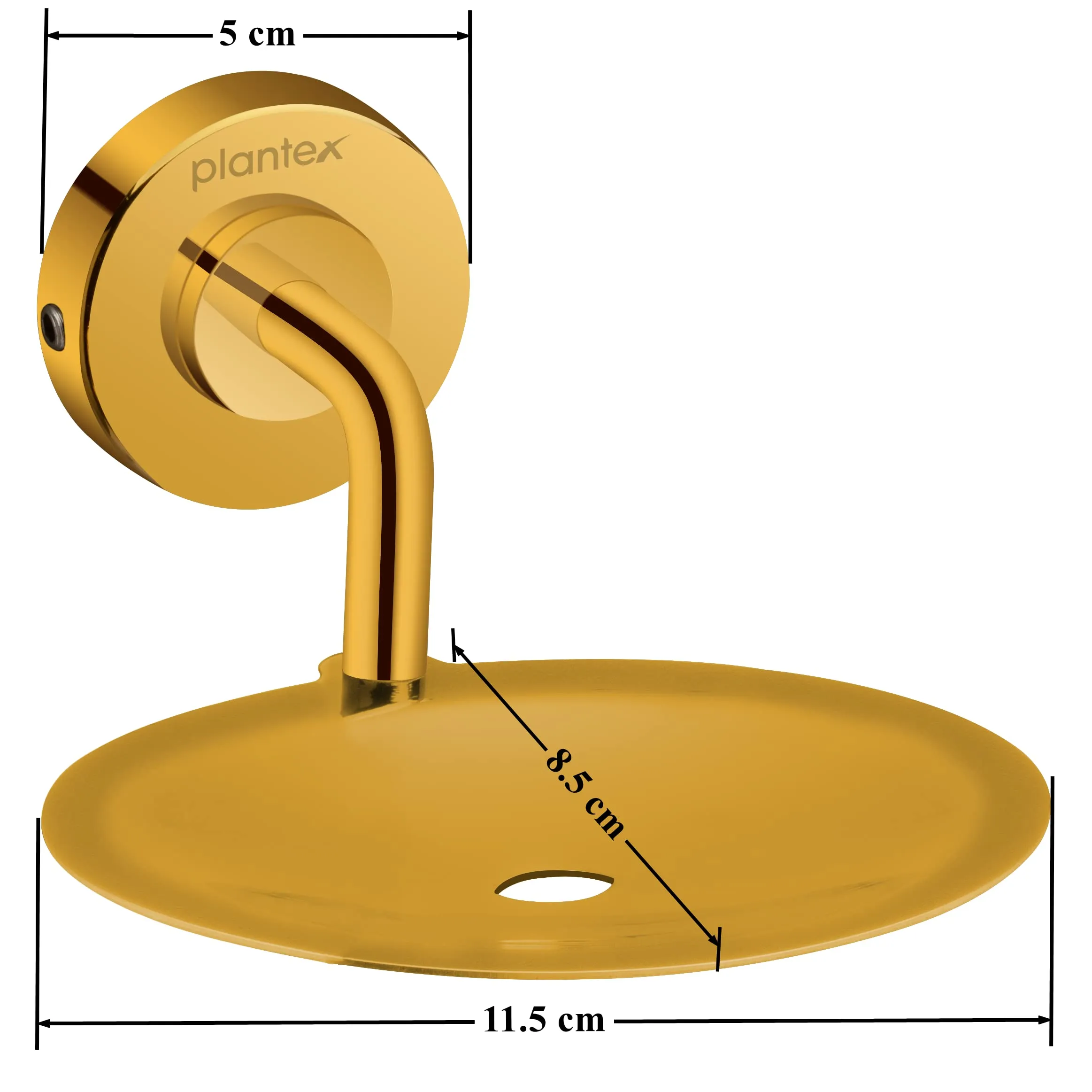 Plantex 304 Grade Stainless Steel Soap Holder/Stand/Dish for Bathroom and Wash Basin/Bathroom Accessories Pack of 2, Daizy (Golden)