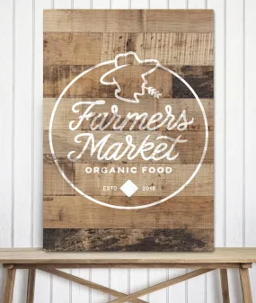 Reclaimed Wood Style Logo to Canvas Wall Art Print - LT22