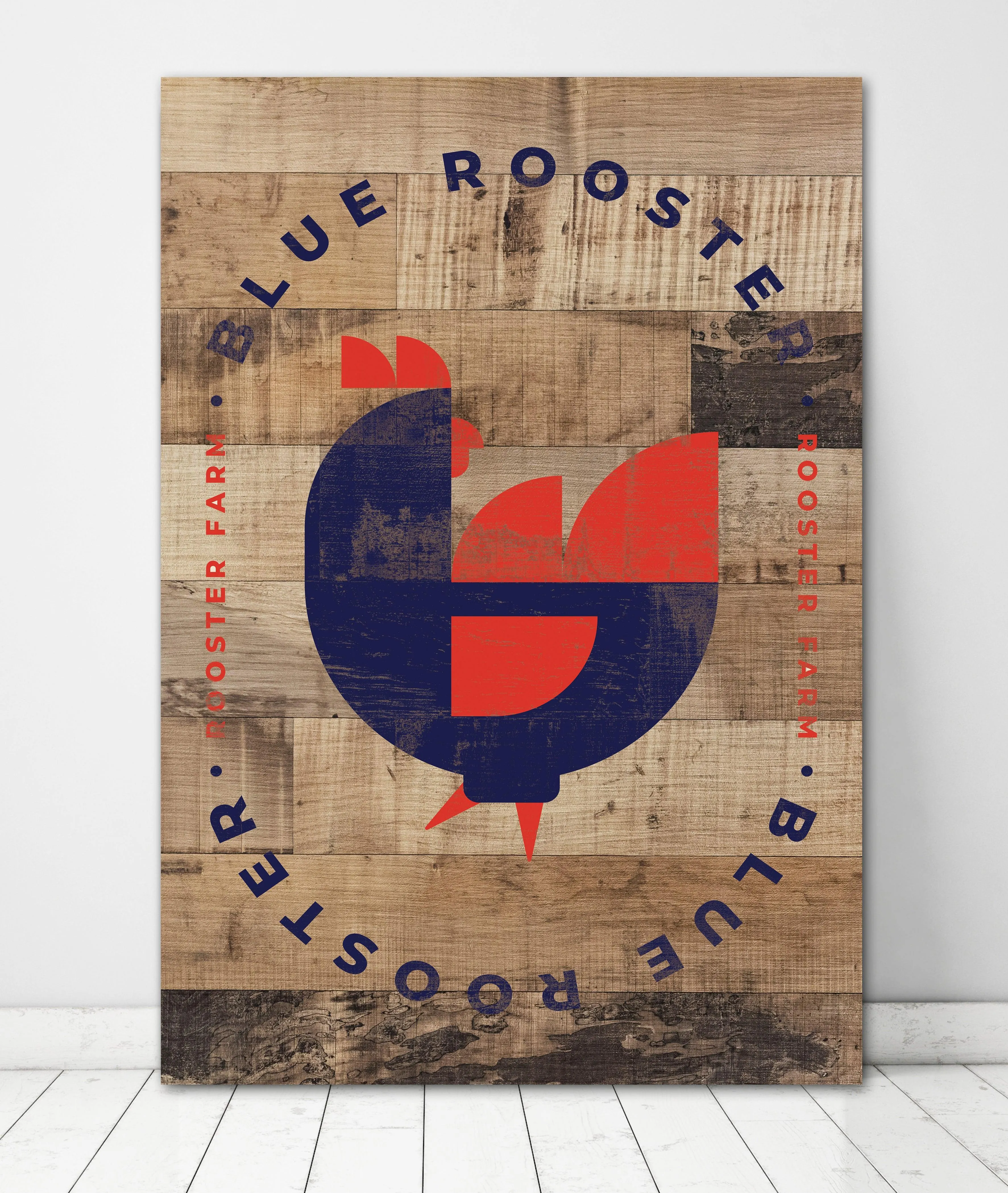 Reclaimed Wood Style Logo to Canvas Wall Art Print - LT22