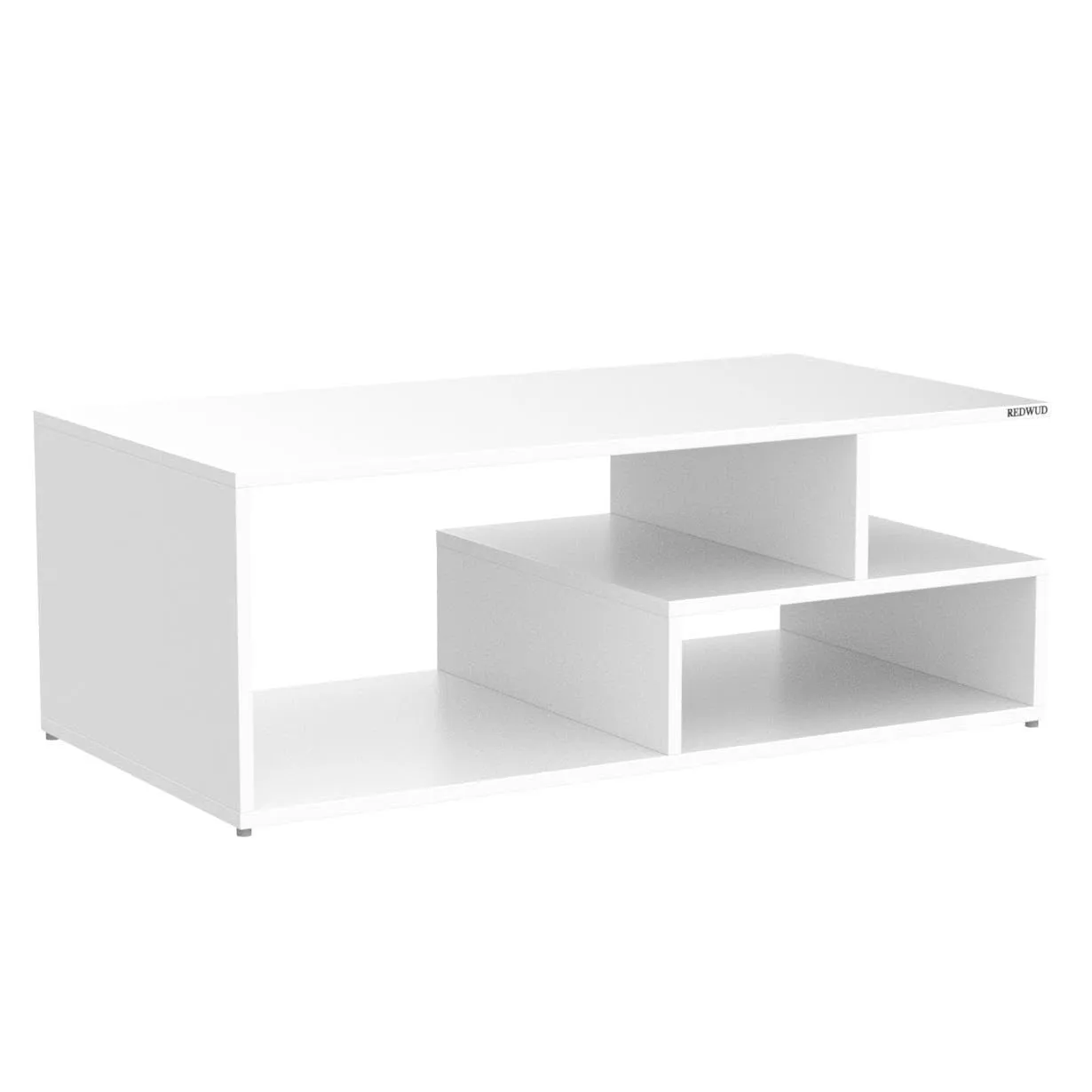 Redwud Daric Engineered Wood Coffee Table/Centre Table/Tea Table for Living Room (White, Matte Finsh) D.I.Y