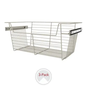 Sidelines / CBSL-241410SN-3 / 24" W Closet Baskets for Custom Closet Systems (3-Pack)