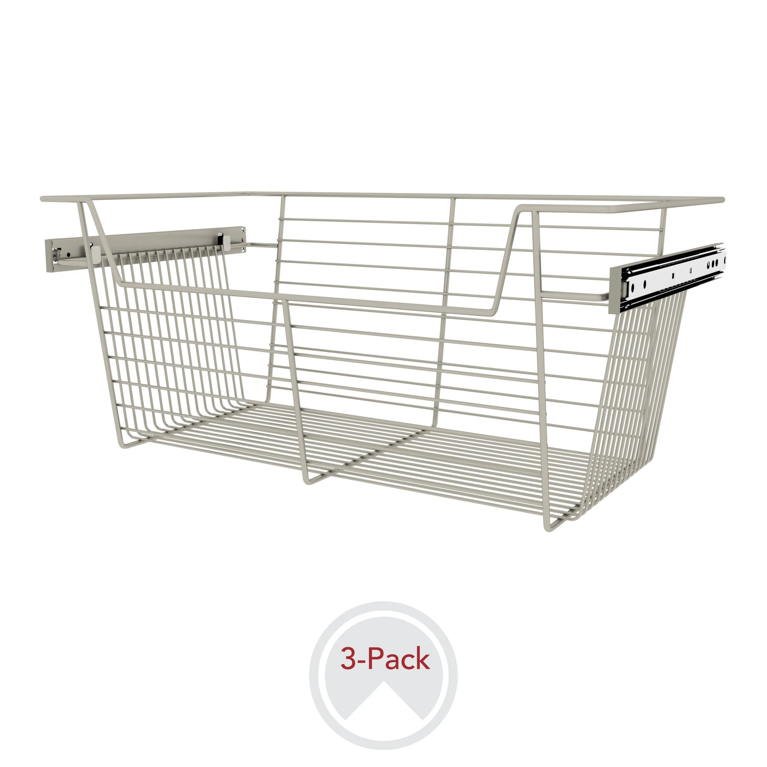 Sidelines / CBSL-241410SN-3 / 24" W Closet Baskets for Custom Closet Systems (3-Pack)