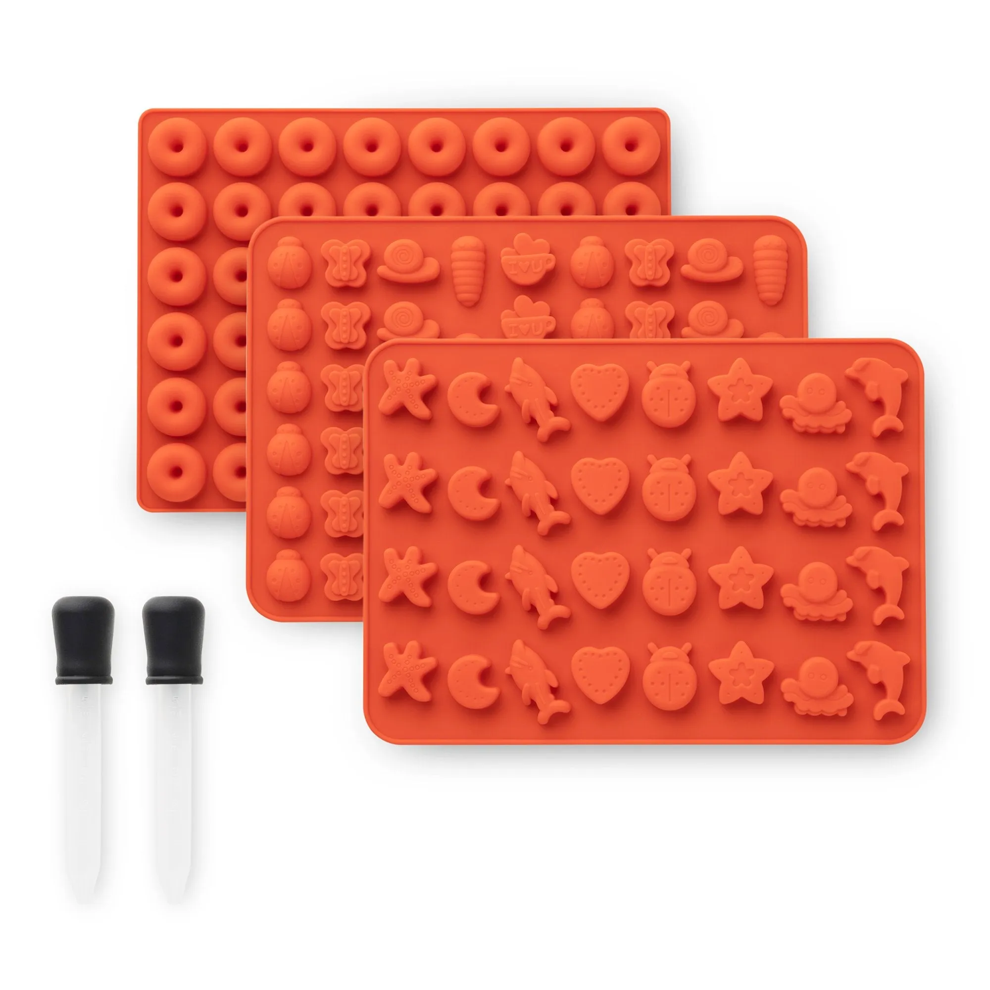 Silicone Gummy Molds with Droppers