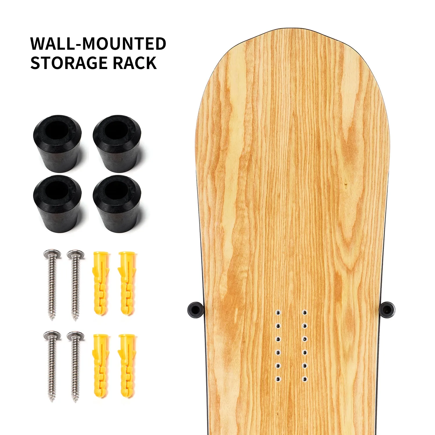 Snowboard Wall Mount Bullet Display Hanger Racks, Indoor Snowboard Storage - 4pcs