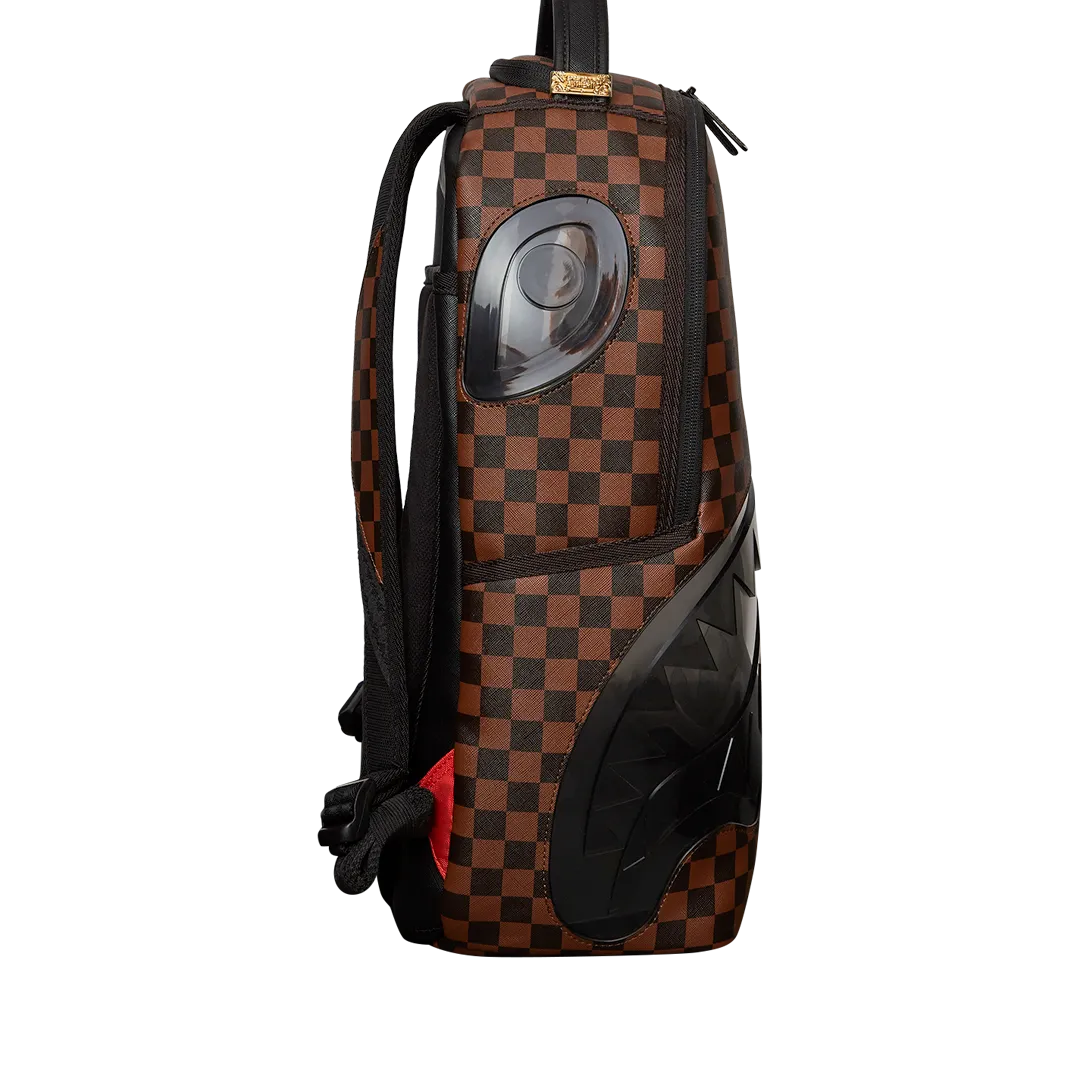 Sprayground Sharks In Paris Clear for Takeoff Backpack - Brown / Black