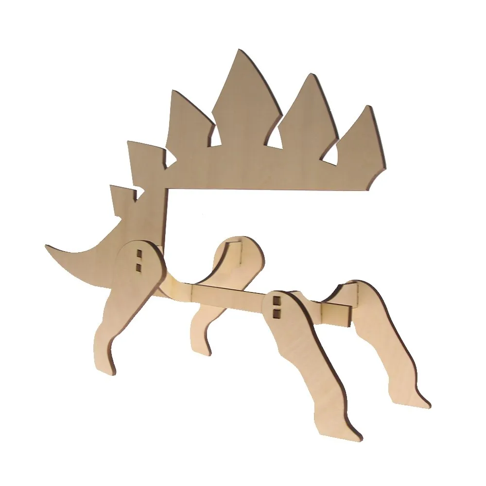 Stegosaurus Wine Bottle Holder Wooden Dinosaur Wine Rack Modern Wine Storage Minimalist Home Decor Gift For Wine Lover