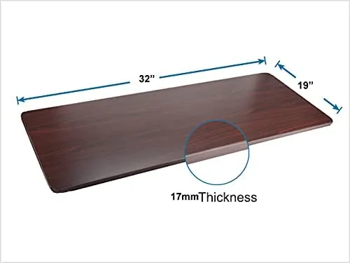 Table top for Centre/Sofa/Office/Coffee Table Folding Wall Brackets Shelf Top Both Side Laminated Semi Gloss finish with PVC Edge Banding.Size-19X32 inchesX17mm Color Rosewood