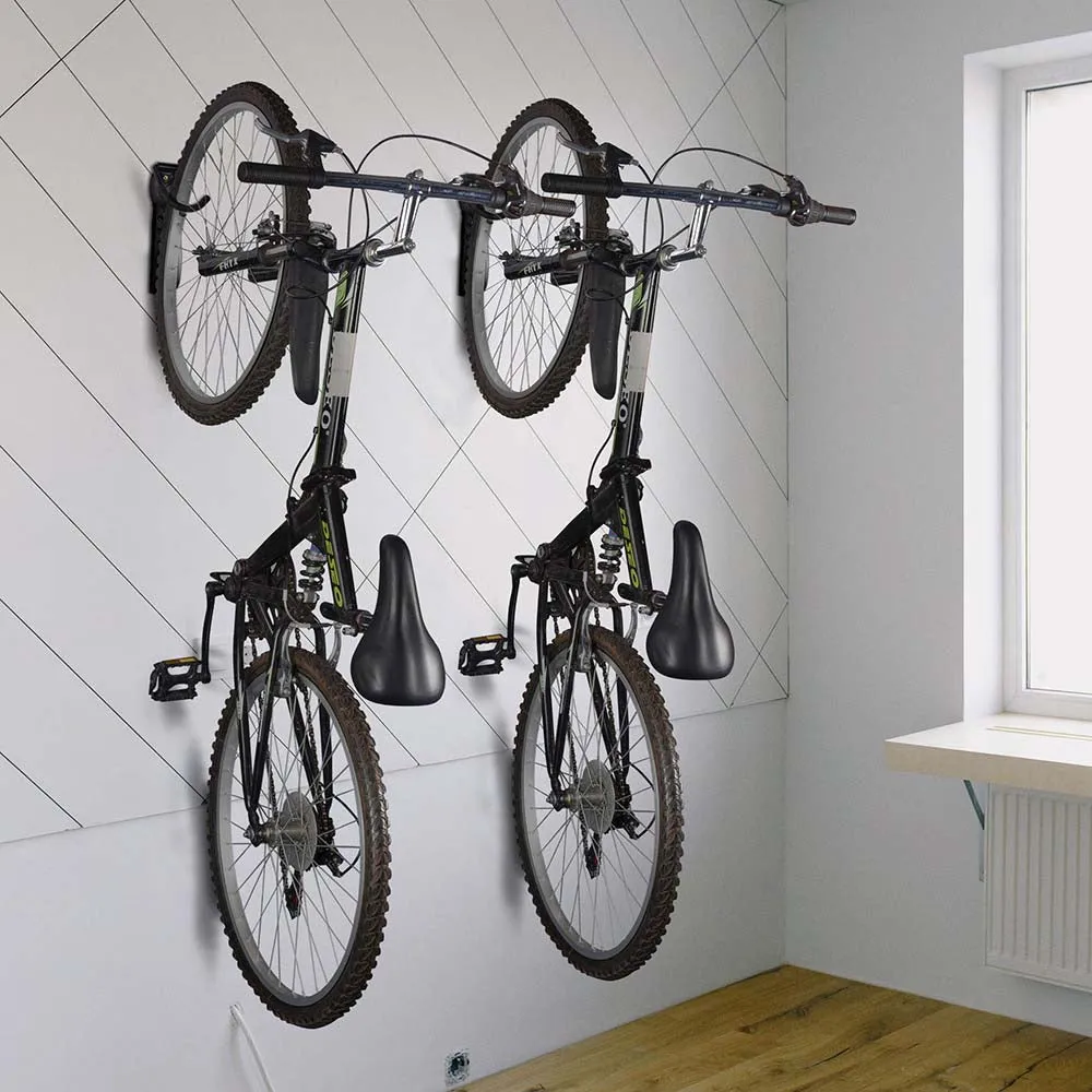 TheLAShop Bike Rack Garage Storage Bike Hook 2-pack Wall Mount