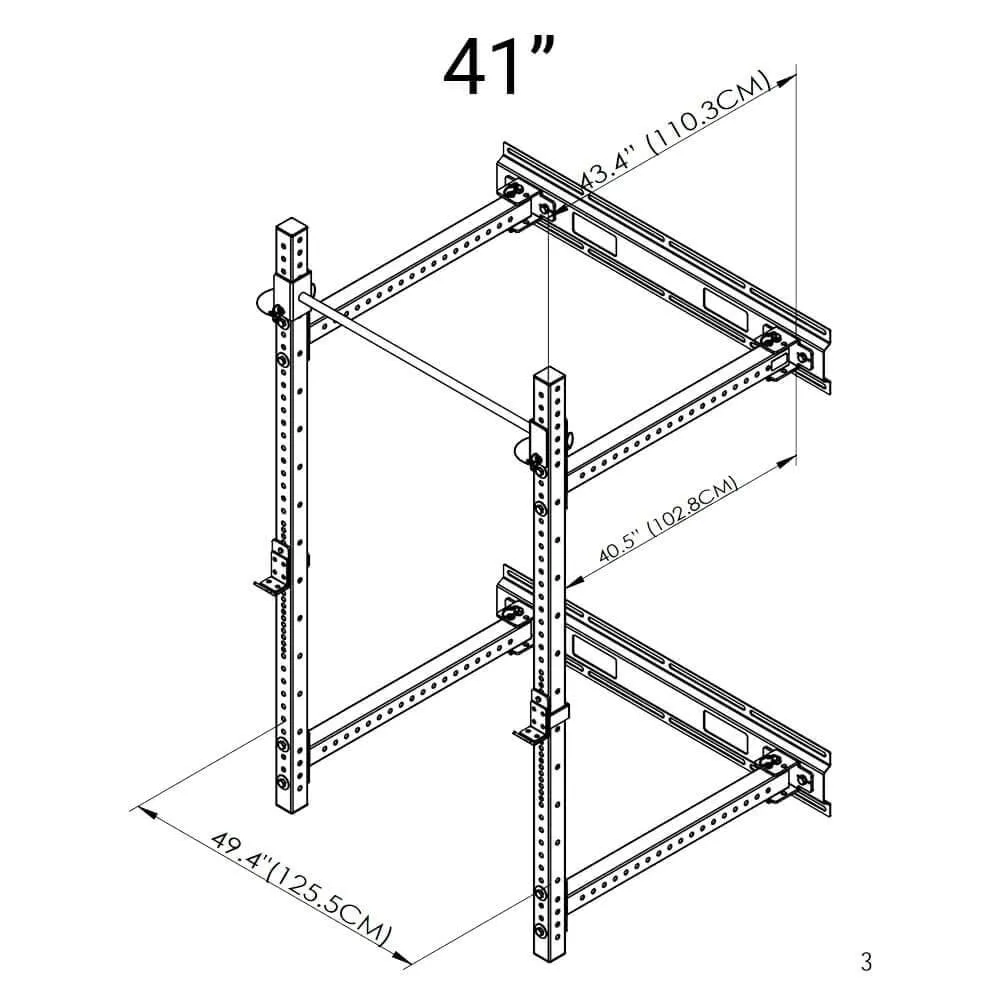 Top Fitness Folding Half Rack