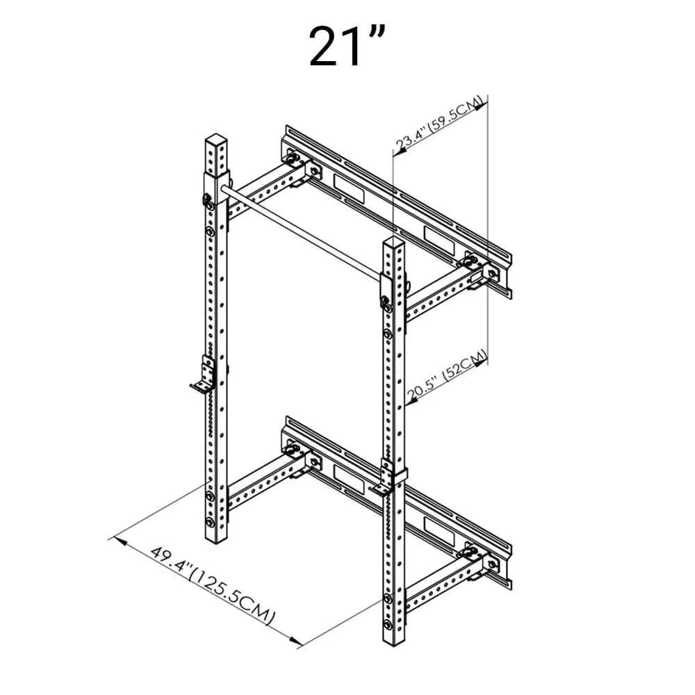 Top Fitness Folding Half Rack