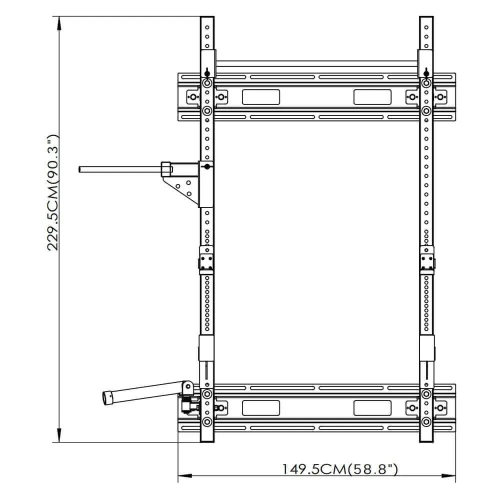 Top Fitness Folding Half Rack