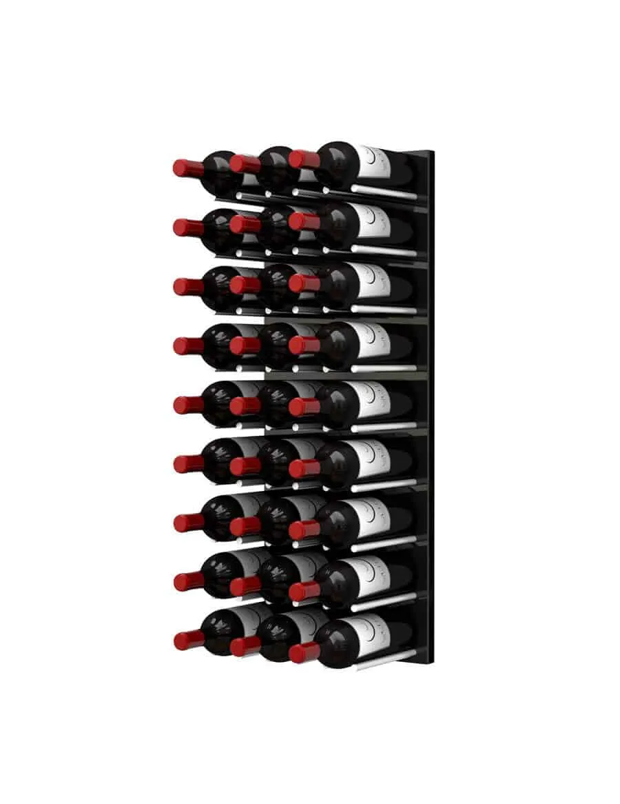 Ultra Wine Racks - Fusion Straight Cork Out Wine Wall Black Acrylic (4 Foot)