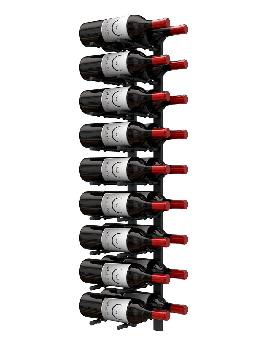 Ultra Wine Racks HZ Wall Rails - 3FT Metal Wine Racks (9 to 27 Bottles)