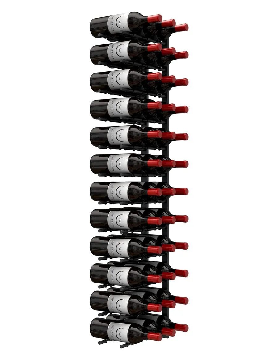 Ultra Wine Racks HZ Wall Rails - 4FT Metal Wine Racks (12 to 36 Bottles)