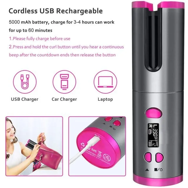 Unbound Cordless Automatic Hair Curler