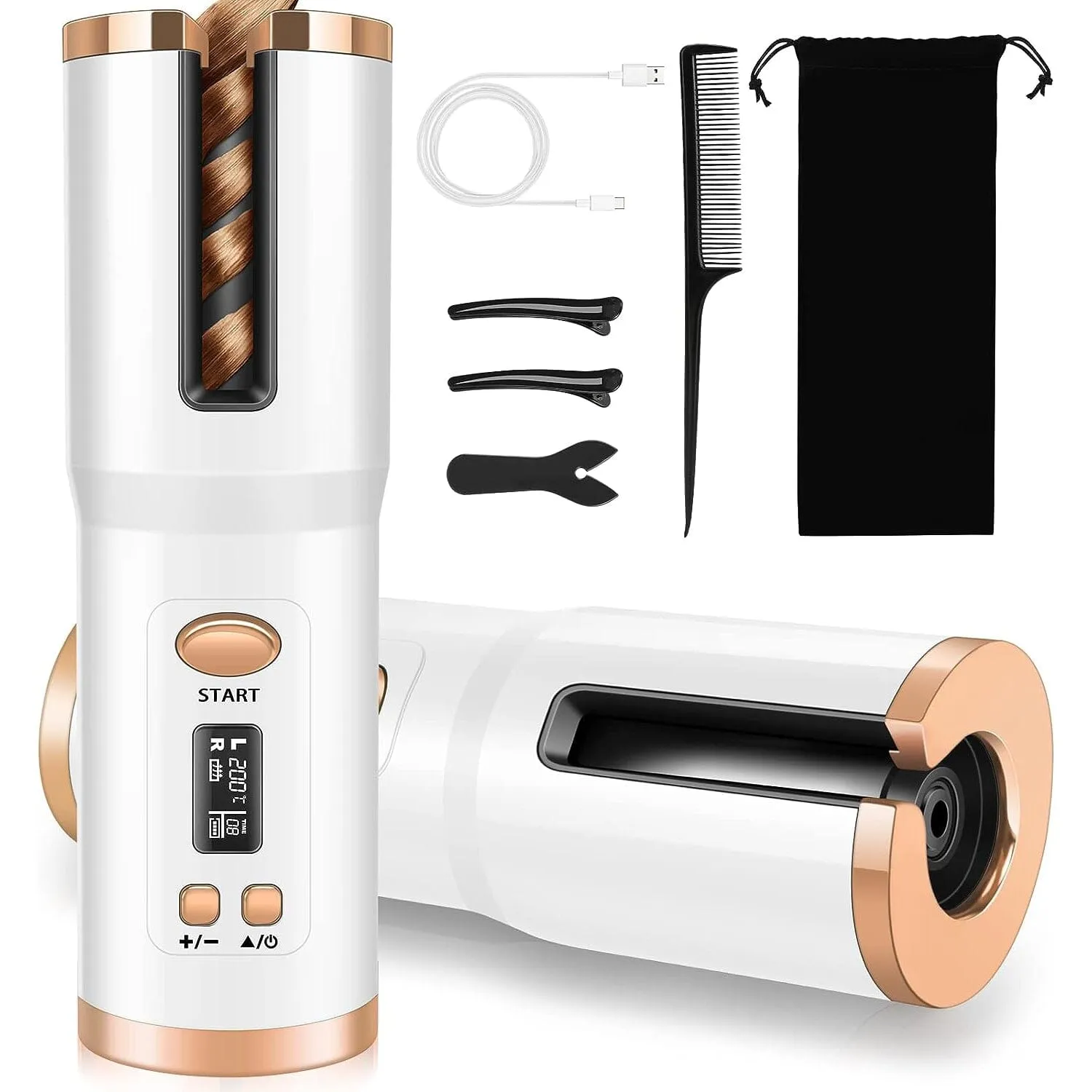 Unbound Cordless Automatic Hair Curler