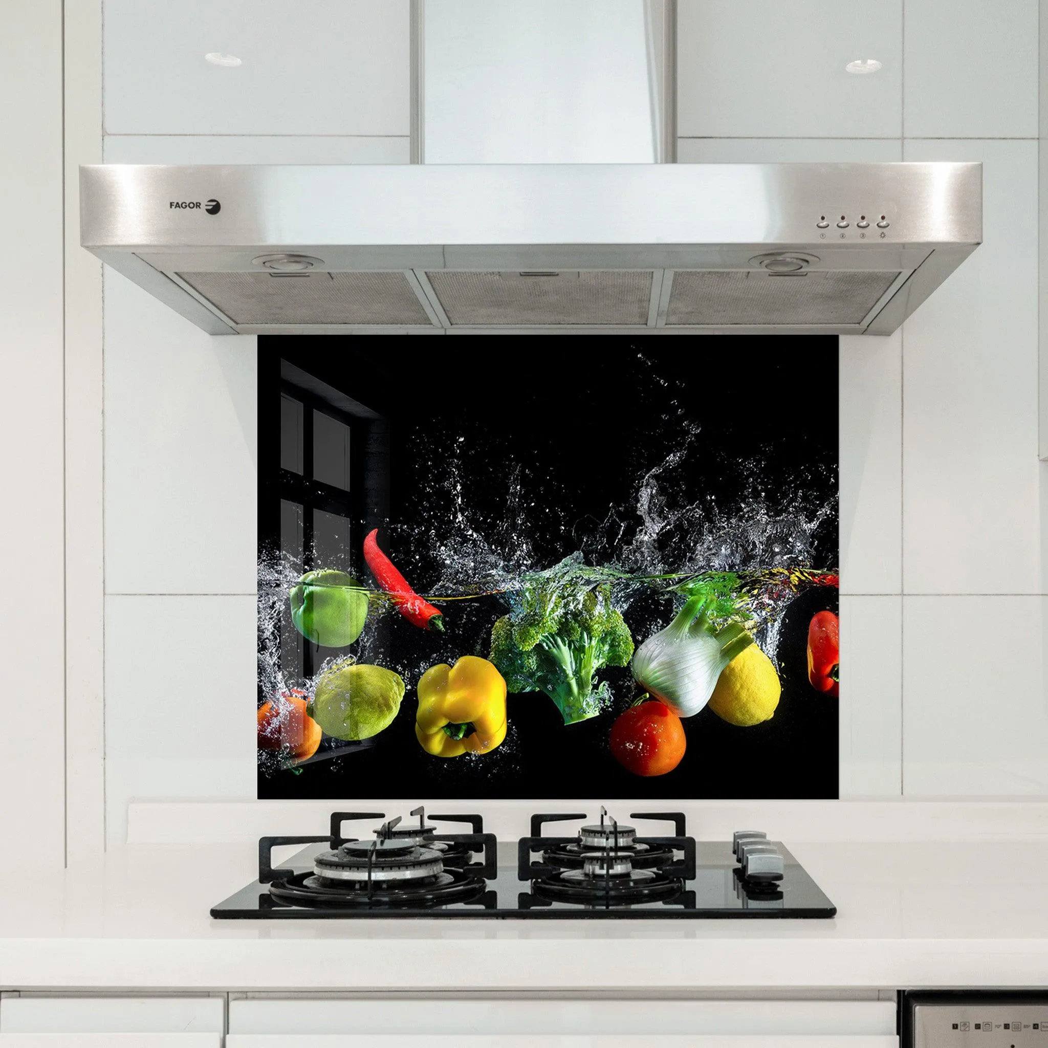 Vegetables In The Water | Glass Printed Backsplash for your Kitchen