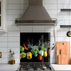 Vegetables In The Water | Glass Printed Backsplash for your Kitchen