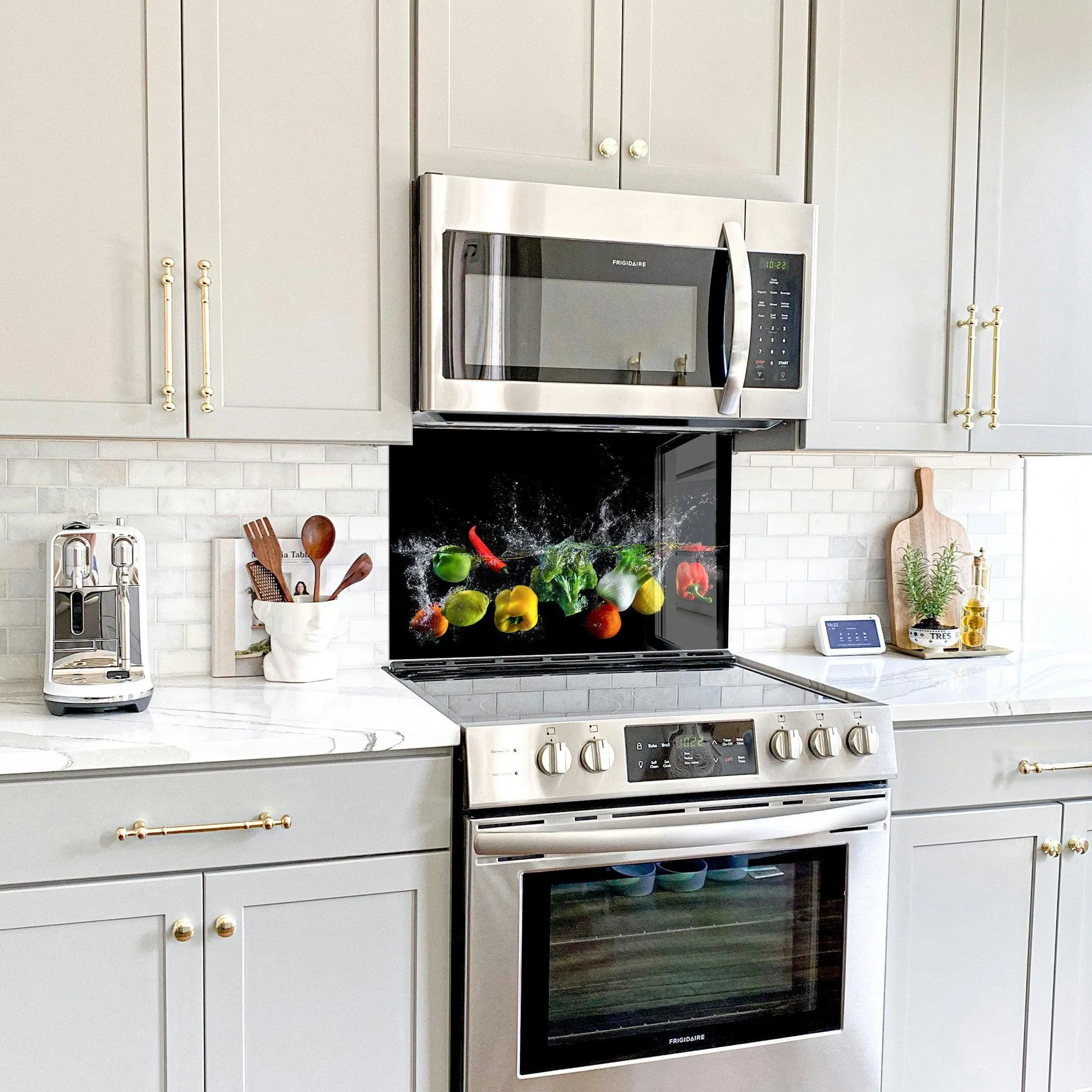 Vegetables In The Water | Glass Printed Backsplash for your Kitchen