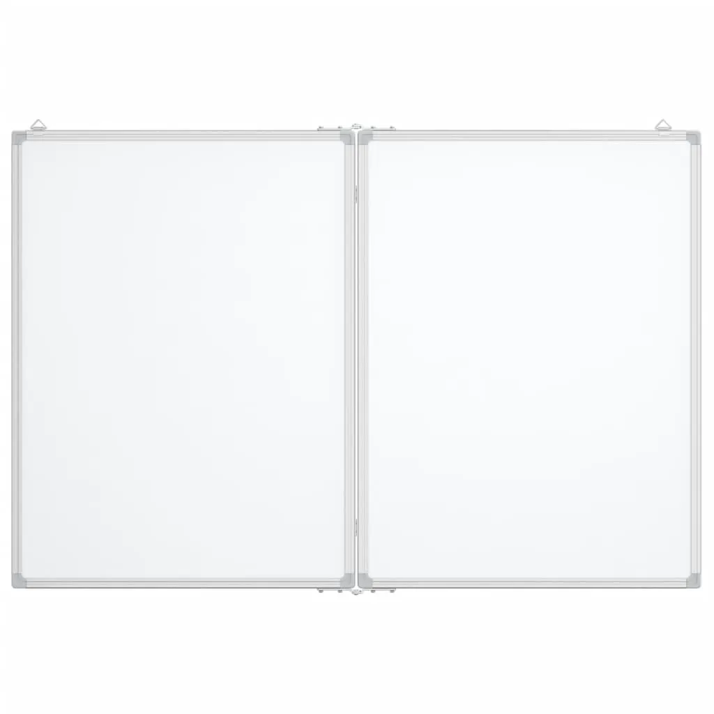 vidaXL Magnetic Whiteboard Foldable 100x80x1.7 cm Aluminium