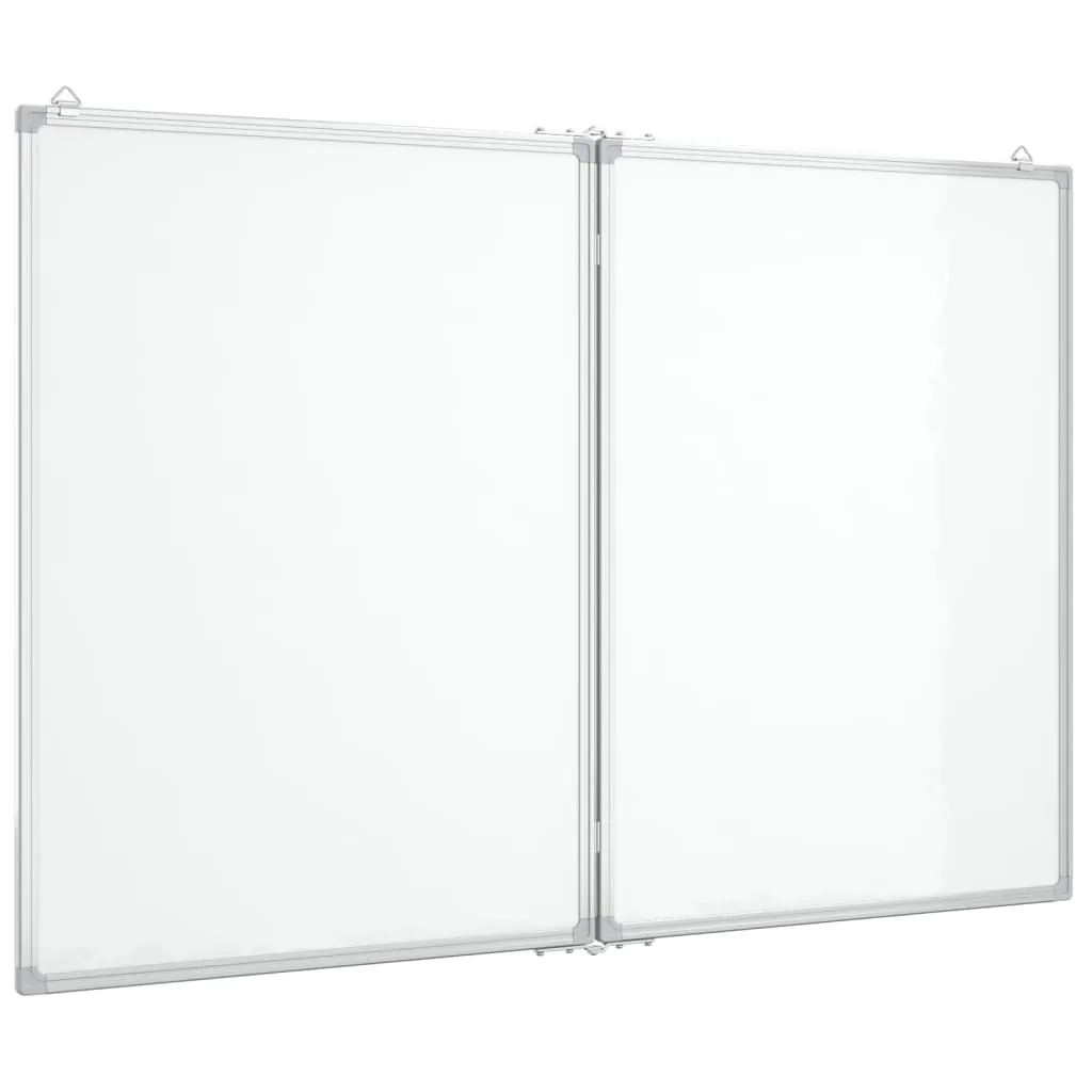 vidaXL Magnetic Whiteboard Foldable 100x80x1.7 cm Aluminium