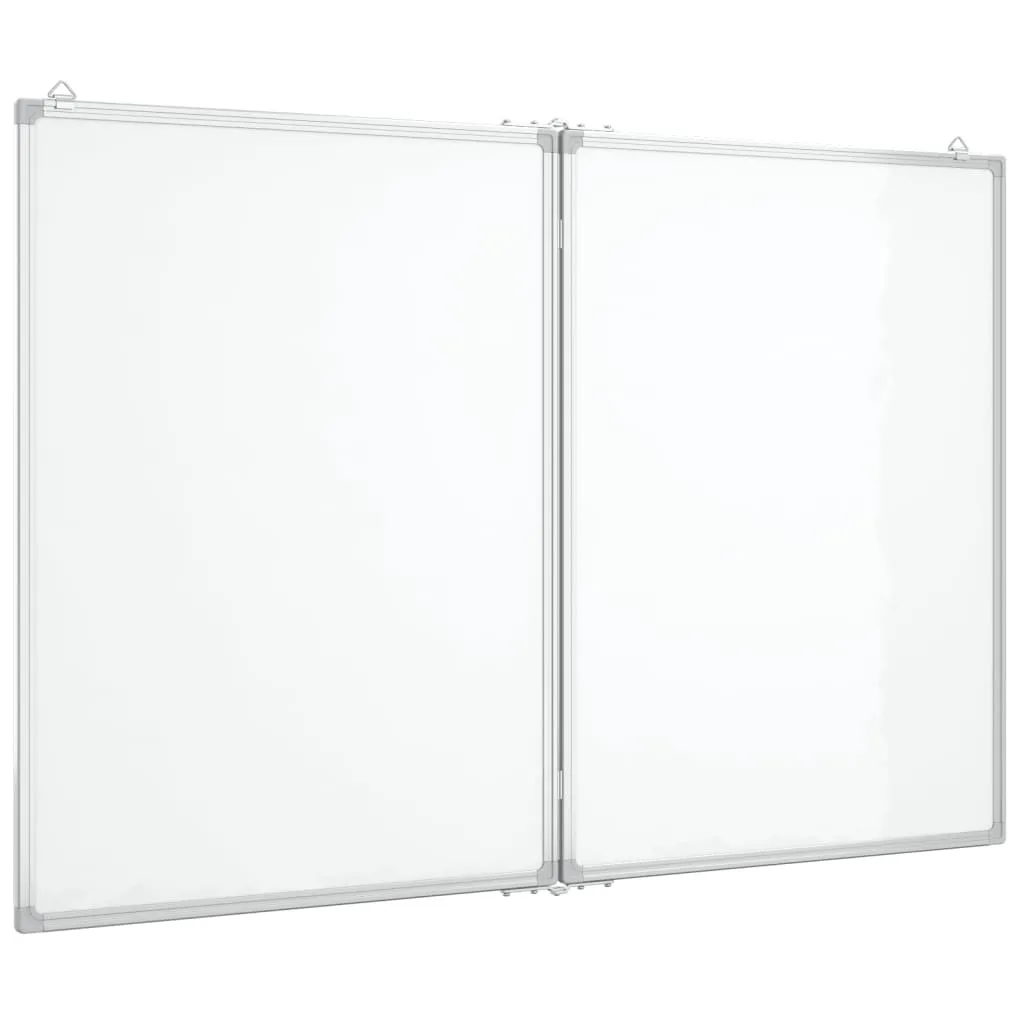 vidaXL Magnetic Whiteboard Foldable 120x100x1.7 cm Aluminium