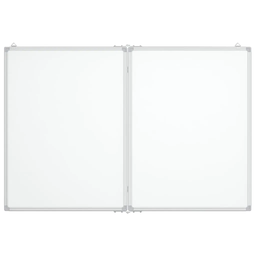 vidaXL Magnetic Whiteboard Foldable 120x100x1.7 cm Aluminium