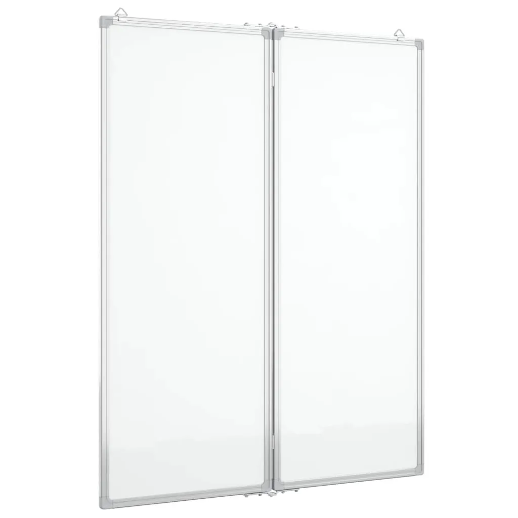 vidaXL Magnetic Whiteboard Foldable 80x100x1.7 cm Aluminium