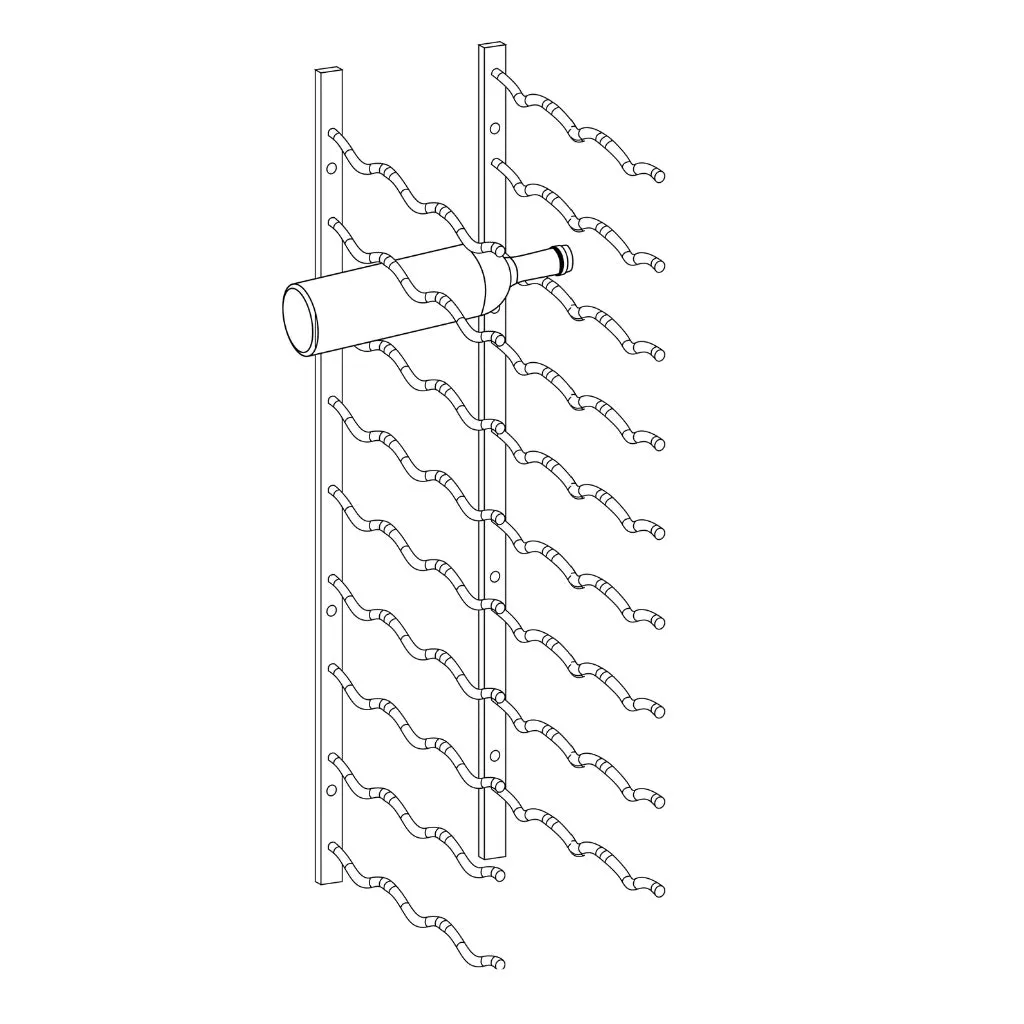 Wall Mounted Metal Wine Racks C-Type