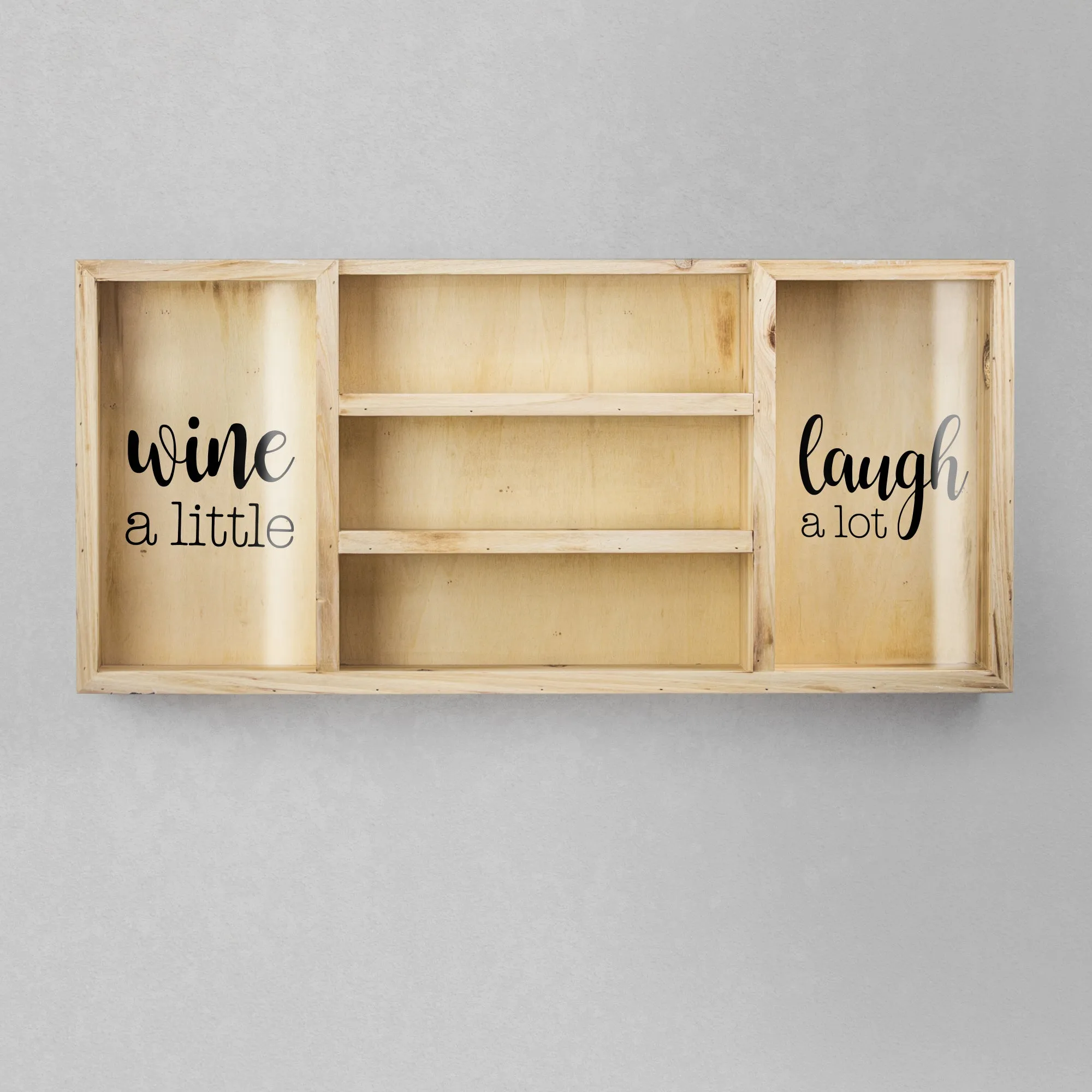 Wall Mounted Woden Wine Rack & Cork Holder (16” x 34.5”)